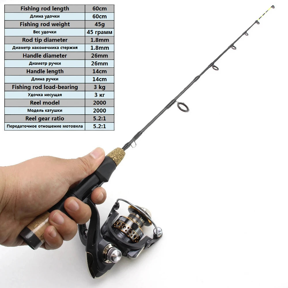 Carbon Fiber Multi-Function Fishing Rod – 60cm