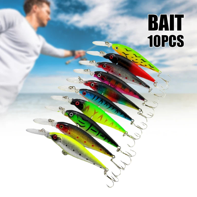 Bionic Fish Lure Set with Bell – 10pcs