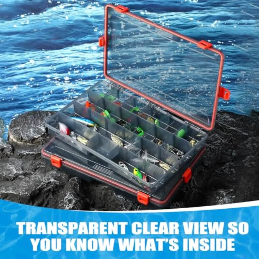 6-Pack Waterproof Tackle Boxes Set