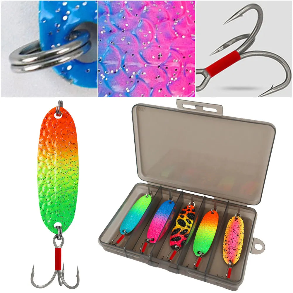 Metal Spoon Spinner Lures – 5pcs