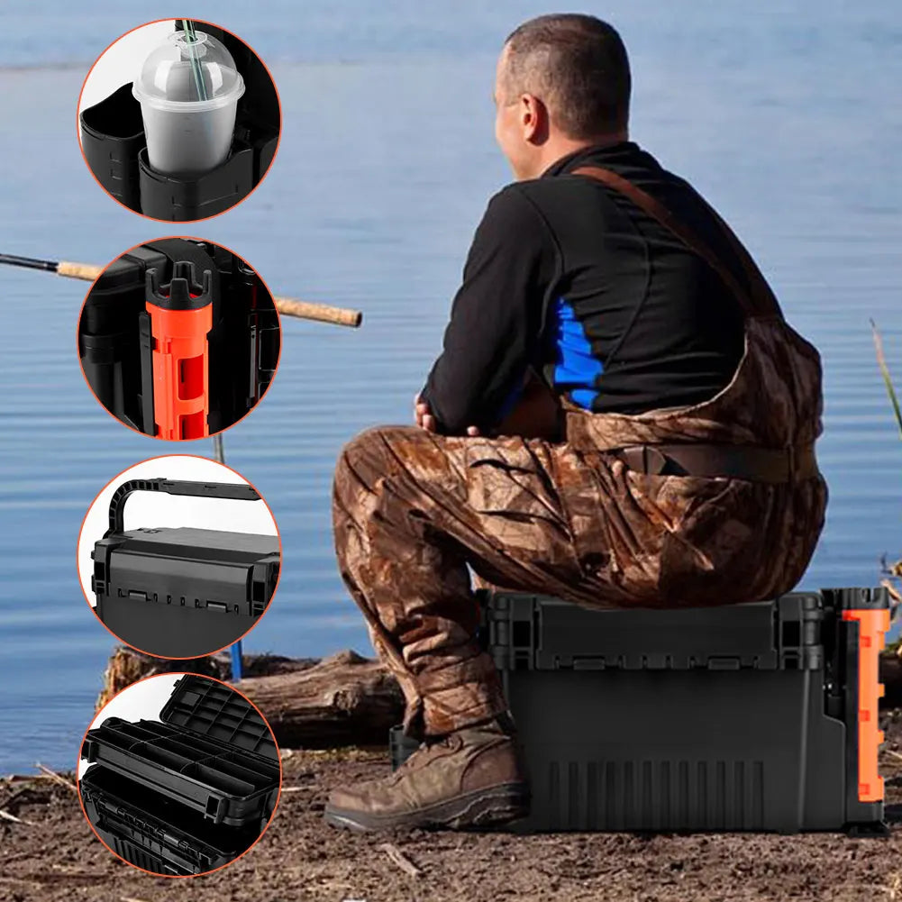 2-Tier Fishing Tackle Storage Box