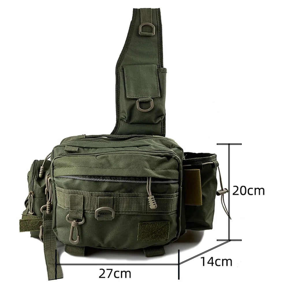 Multi-Pocket Fishing Shoulder Tackle Bag