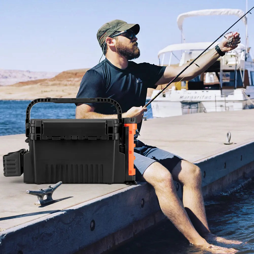 2-Tier Fishing Tackle Storage Box