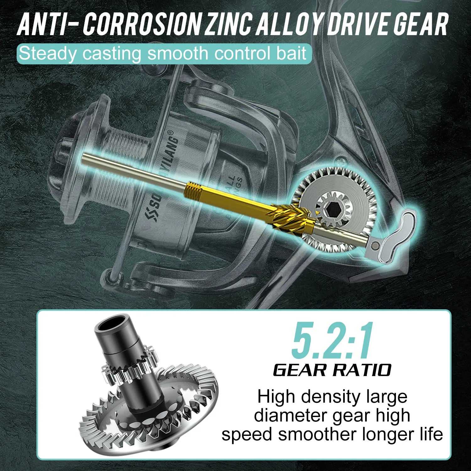 Sougayilang Alloy Handle Reel – 2000-4000