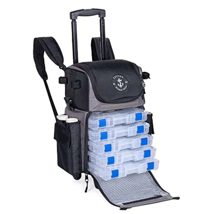 Rolling Fishing Tackle Backpack