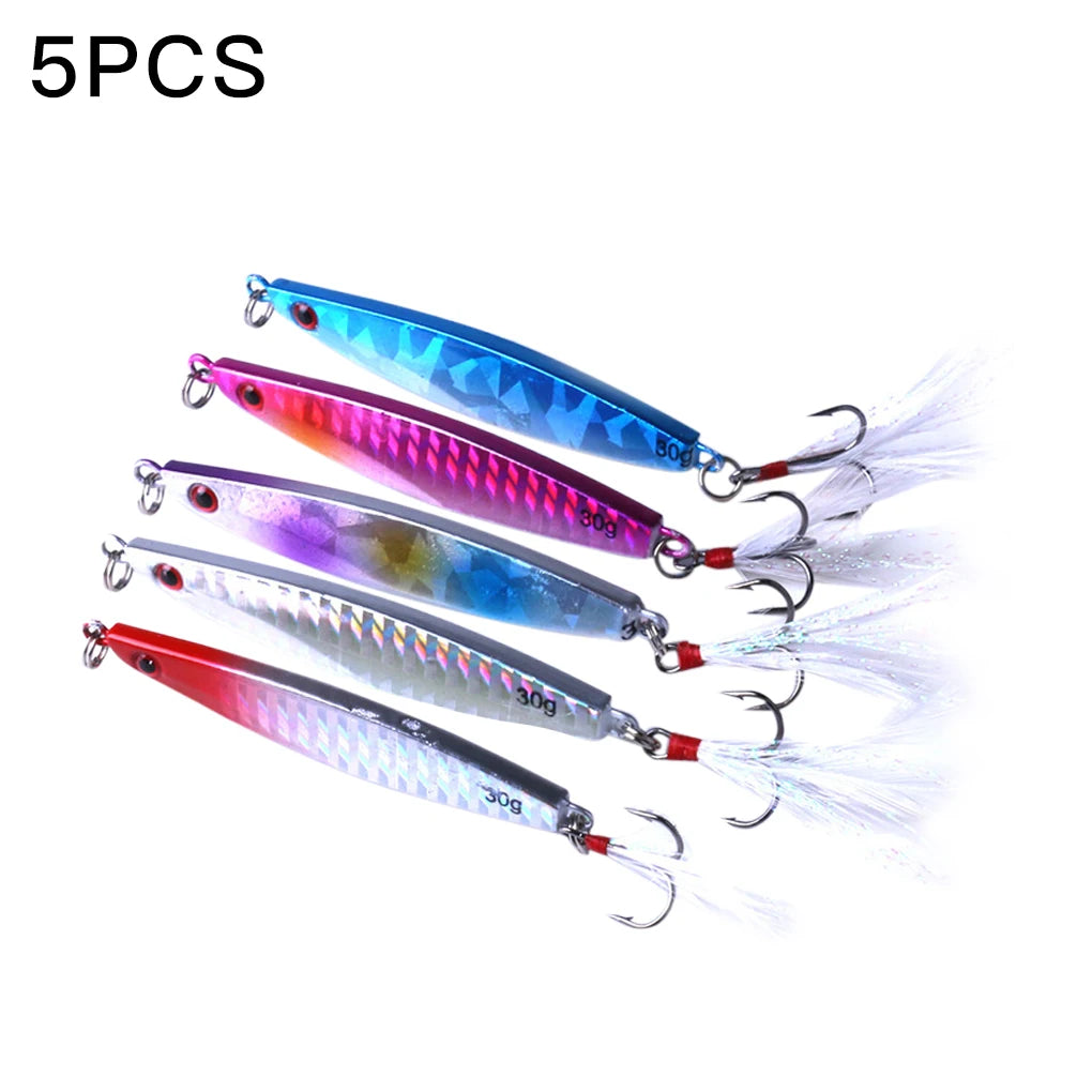 Metal Plate Jig Lures – 30g (5pcs)