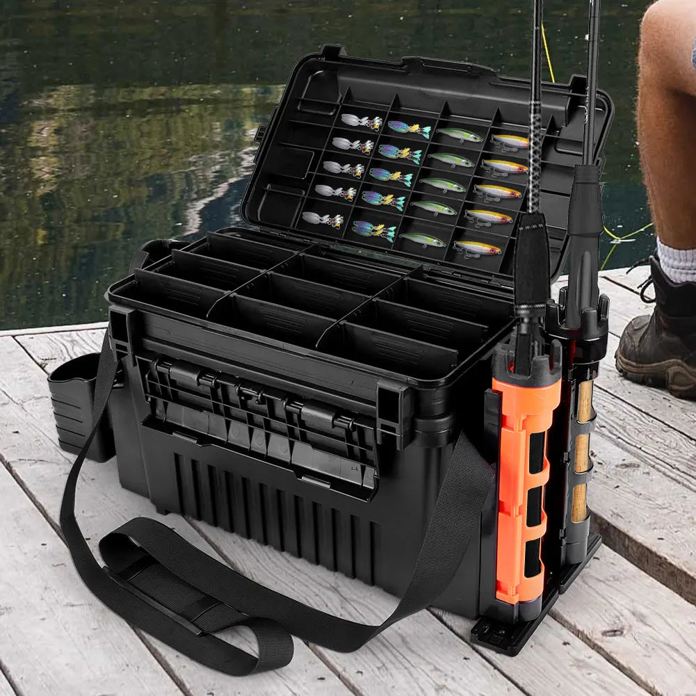 2-Tier Fishing Tackle Storage Box