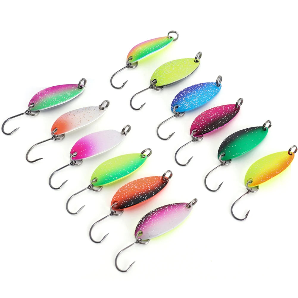 Realistic Trout Spinner Lure Set – 12pcs