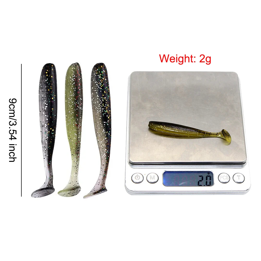 T-Tail Paddle Soft Baits – 10pcs