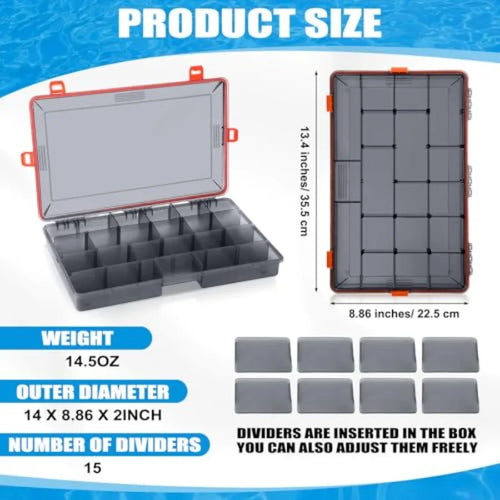 6-Pack Waterproof Tackle Boxes Set