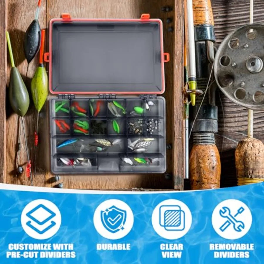 6-Pack Waterproof Tackle Boxes Set