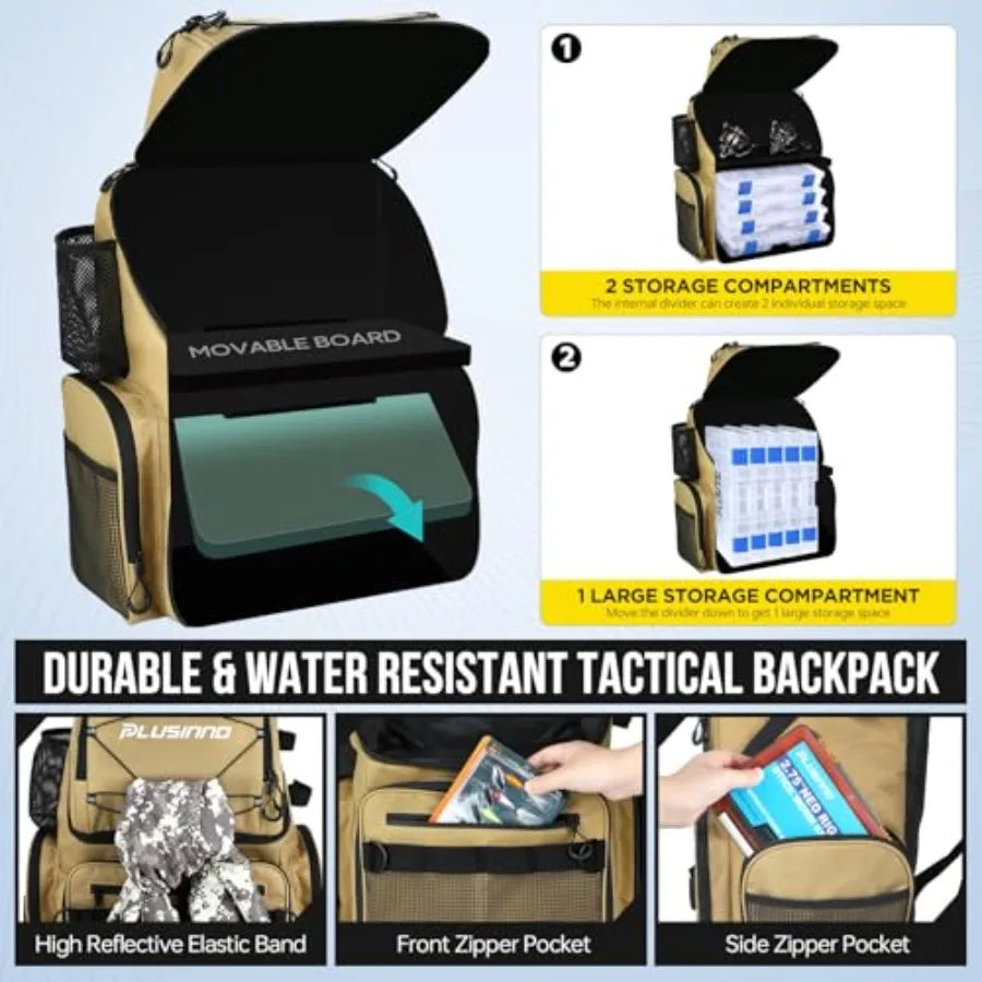 45L Fishing Backpack with Rod Holders
