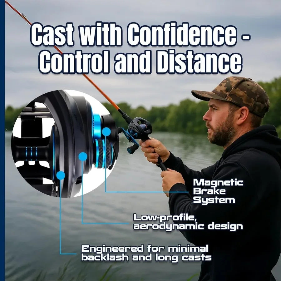 ProSpin Aluminum Baitcaster – 6.8:1