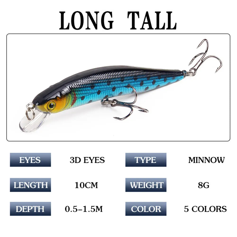 Wobbler Swimbait Lures – 10cm 8g (5pcs)