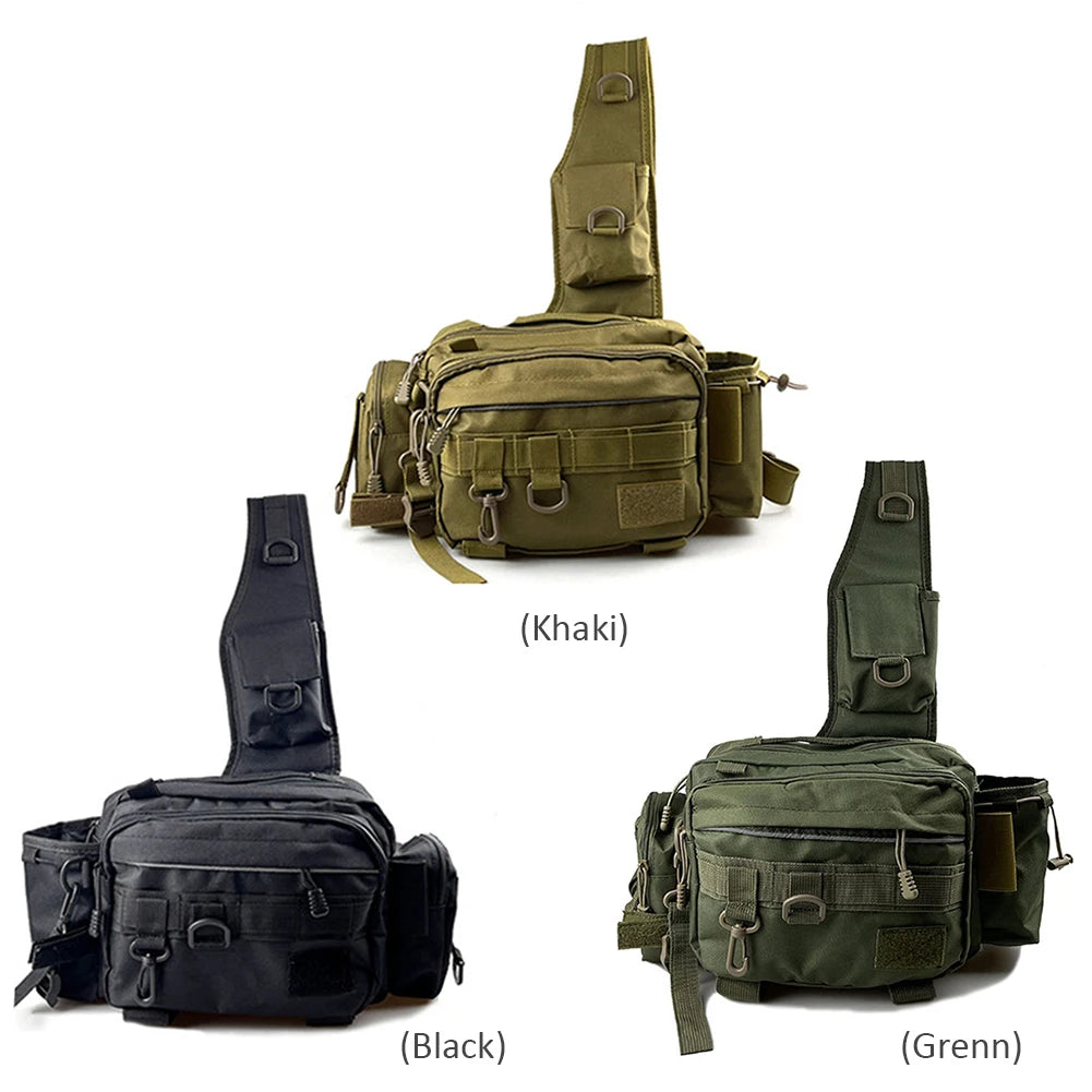 Multi-Pocket Fishing Shoulder Tackle Bag