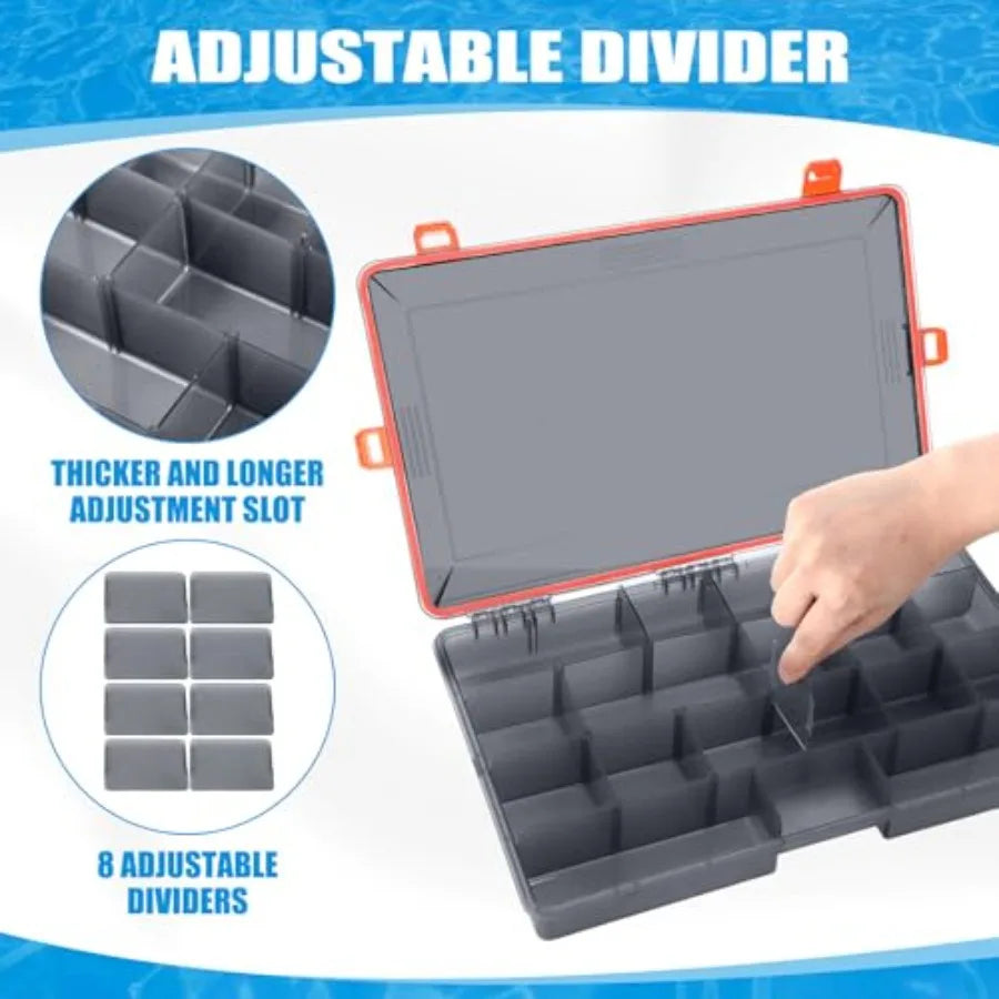 6-Pack Waterproof Tackle Boxes Set