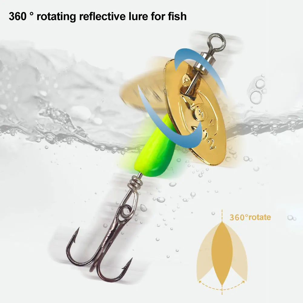 Metal Spinner Spoon Lures – 5pcs