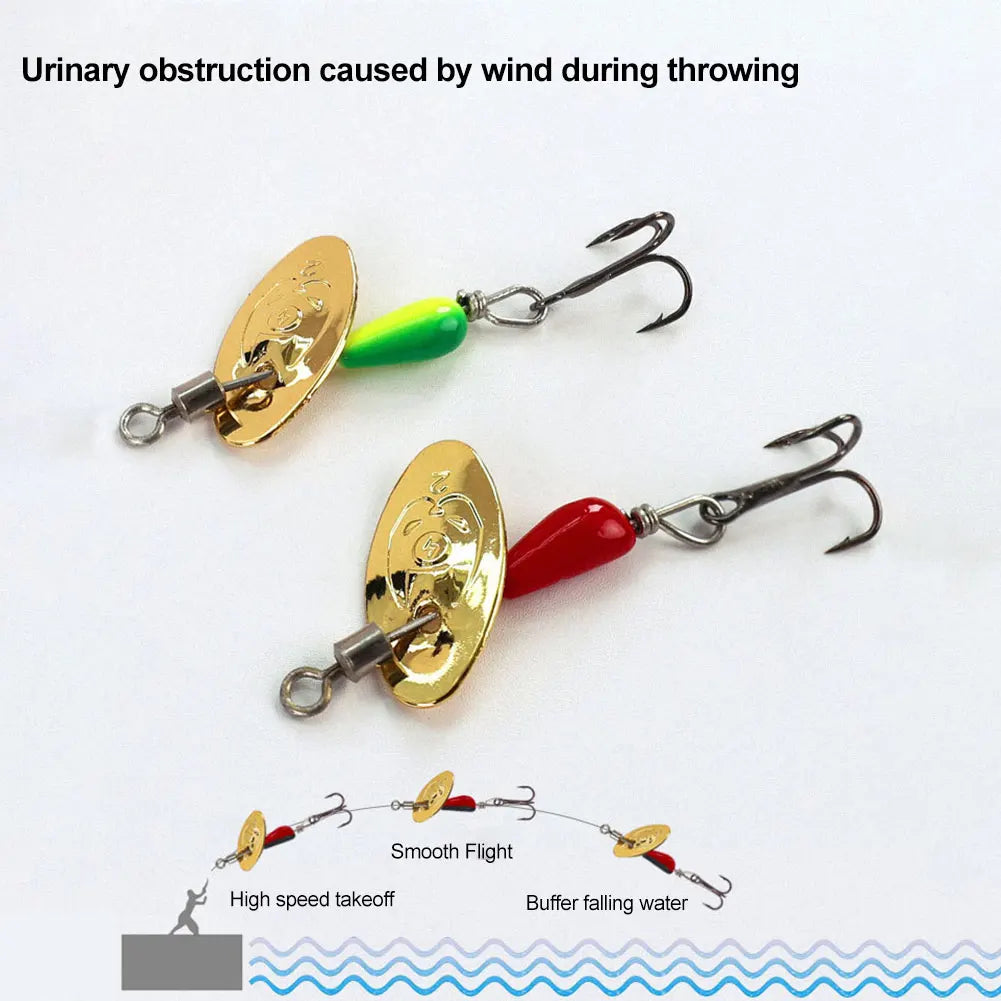 Metal Spinner Spoon Lures – 5pcs